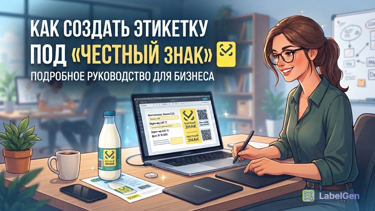 Как создать этикетку бесплатно онлайн: подробное руководство для бизнеса под «Честный знак»