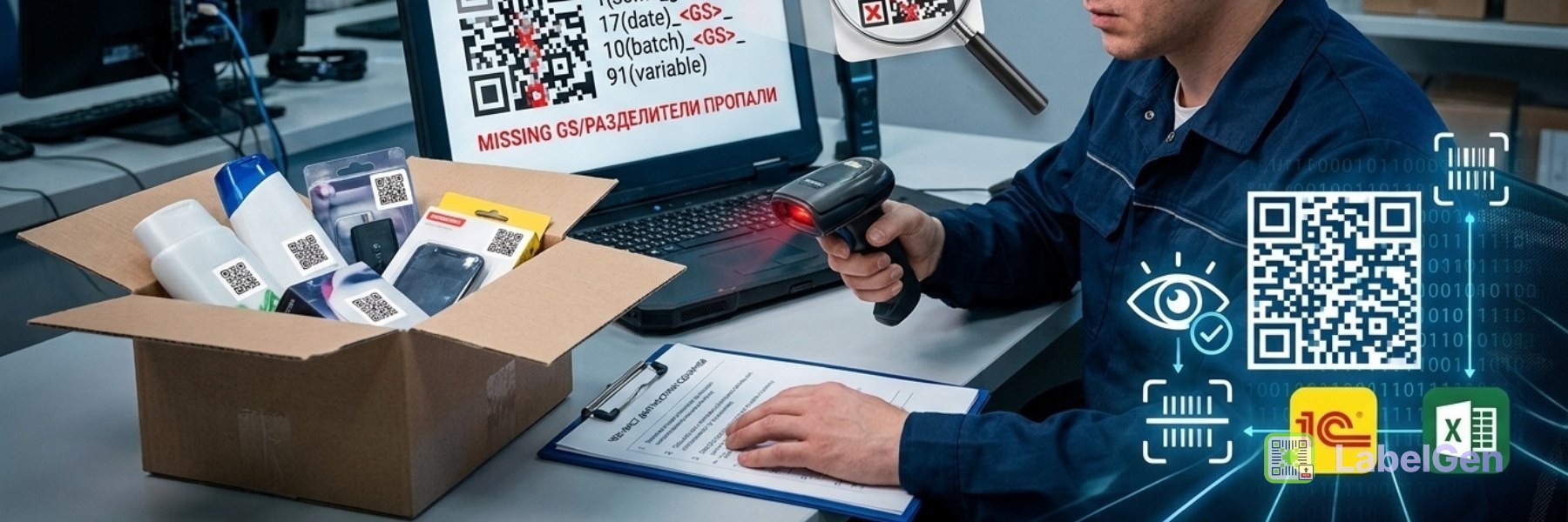 Разделители GS в кодах маркировки пропали: как найти причину и всё починить