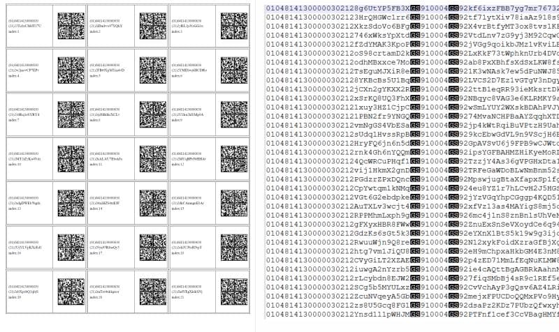 Конвертер PDF в CSV - пример извлечения кодов DataMatrix
